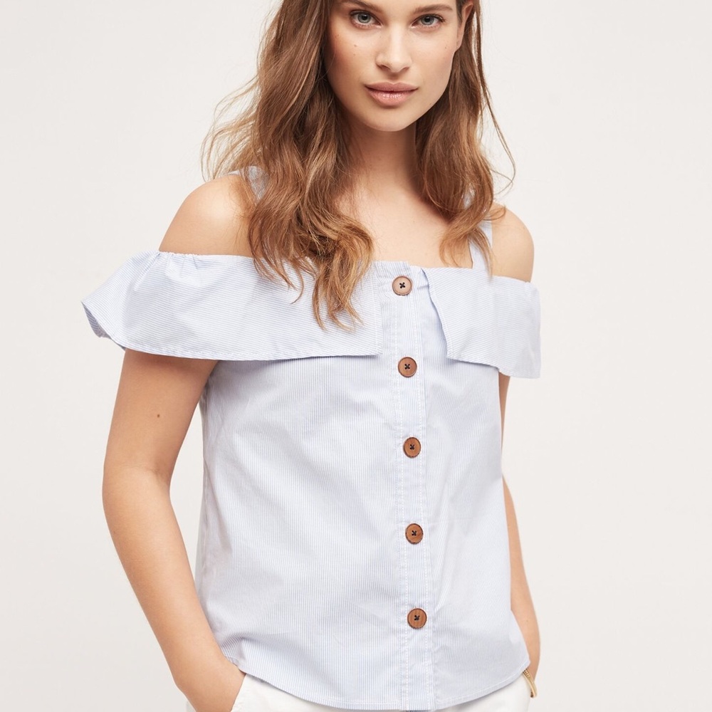 Anthropologie Maeve Canopy Cold-shoulder top, NWT